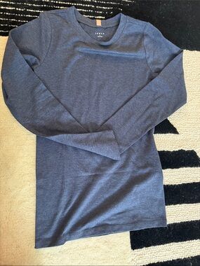 Lunya women Long Sleeve Crew Neck Shirt - Blue sml